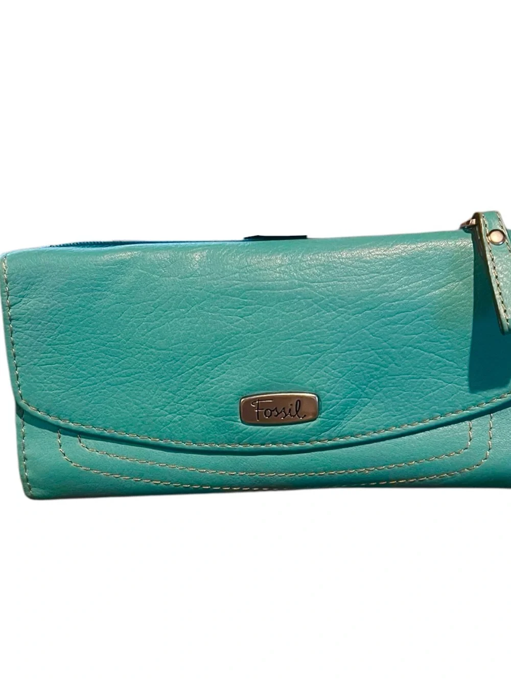 Fossil leather turquoise